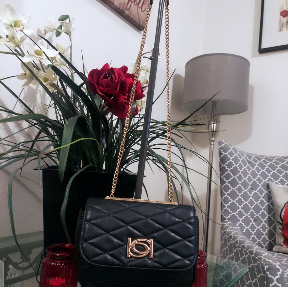 Bebe Abigail Smooth Flap Shoulder Bag